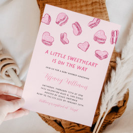 Valentines lille Rosa Baby Shower Inbjudningar