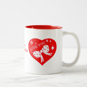 Valentine's Love Hearts-Mugg Två-Tonad Mugg