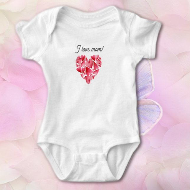 Valentine's Loving Hearts Baby T-Shirt (Skapare uppladdad)