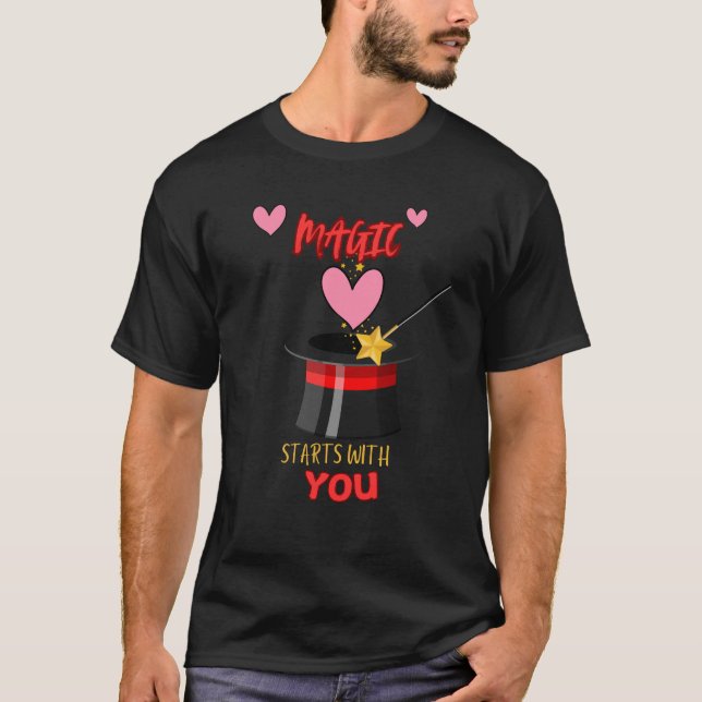Valentines Magic Girlkompis Anpassningsbar för fru T Shirt (Framsida)