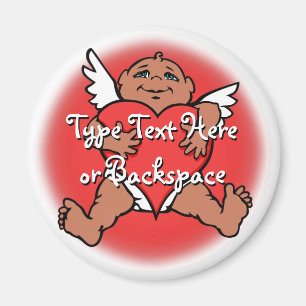 Valentines Magnets Anpassningsbar Cupid Fridge Mag Magnet