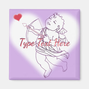 Valentines Magnets Anpassningsbar Cupid Fridge Mag Magnet