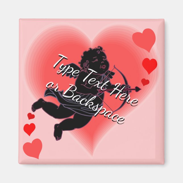 Valentines Magnets Anpassningsbar Cupid Fridge Mag Magnet (Framsidan)