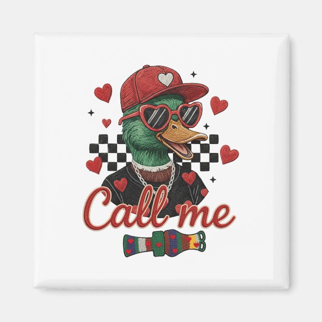 Valentines Mallard-ankjakt Virka Låshake Magnet (Framsidan)
