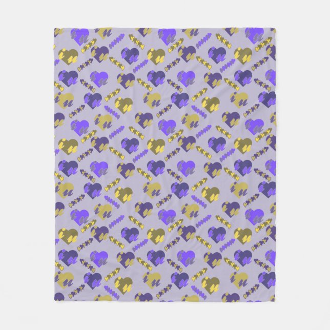 Valentines Mönster Fleecefilt (Framsidan)