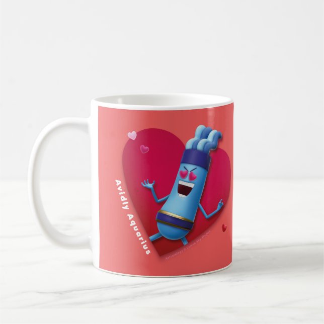 Valentines Mugg för Aquarius (Vänster)