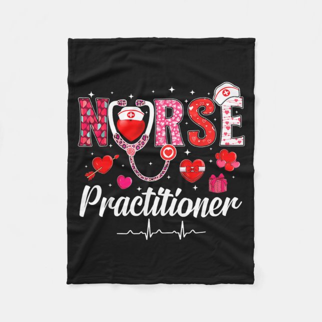 Valentines Nurse Practitioner Scrubs Nurse Life St Fleecefilt (Framsidan)