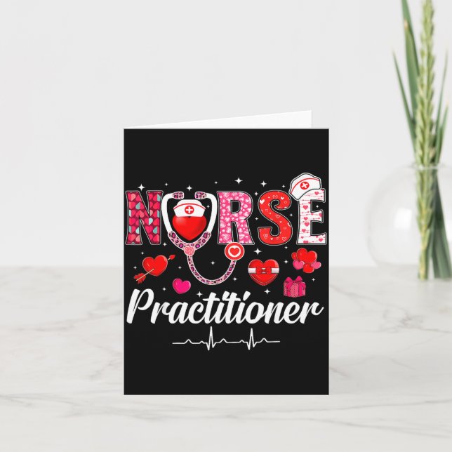 Valentines Nurse Practitioner Scrubs Nurse Life St Kort (Framsida)