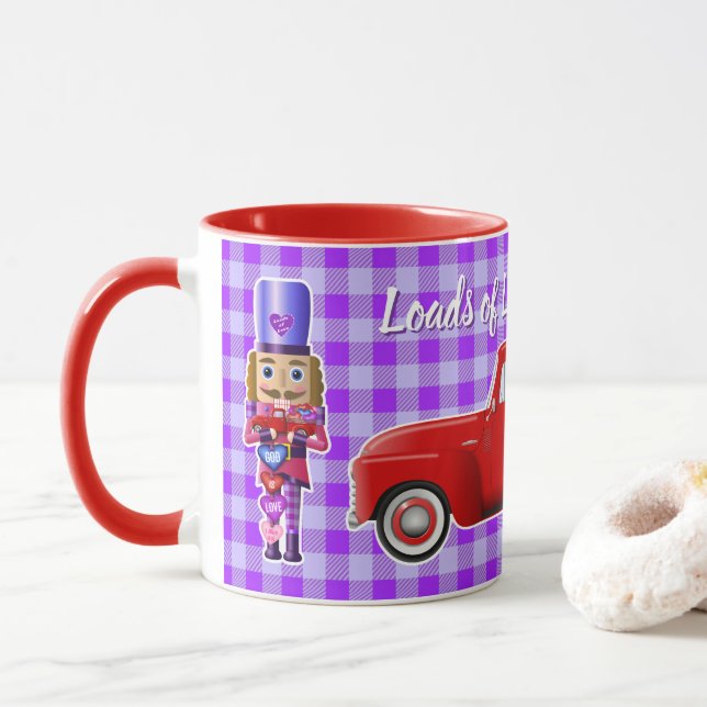 Valentines Nutcracker med Little Red Lastbil Mugg (Med munk)