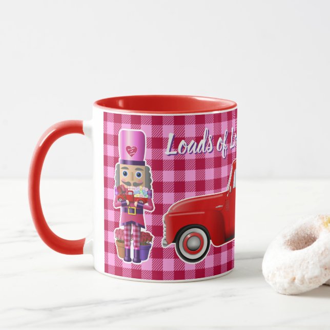 Valentines Nutcracker med Little Red Lastbil Mugg (Med munk)