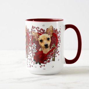 Valentines - nyckel till min hjärta - Chihuahua - Mugg