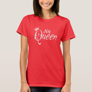 Valentines Par Hans drottning Cute Coufe T Shirt