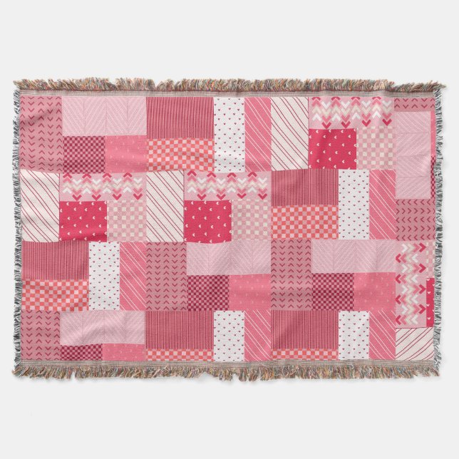 Valentines Patchwork Filt (Framsidan)