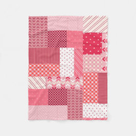 Valentines Patchwork Fleecefilt