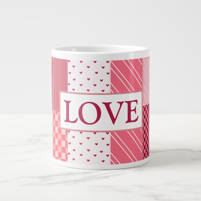 Valentines Patchwork Jumbo Mugg (Framsidan)