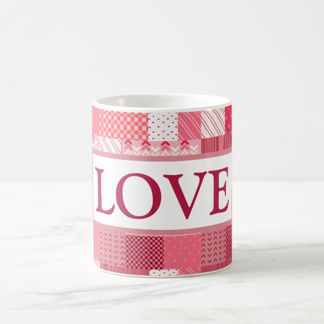 Valentines Patchwork Kaffemugg (Center)