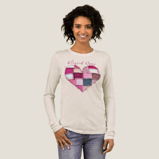 Valentines personliga lapptäcke hjärta t shirt