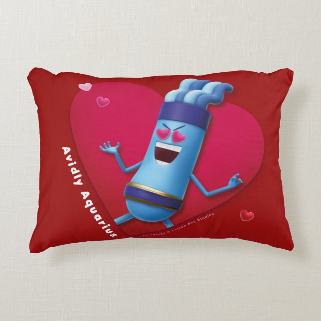 Valentines Pillow för Aquarius Prydnadskudde (Framsidan)