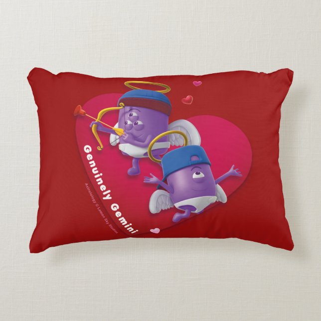 Valentines Pillow för Gemini Prydnadskudde (Framsidan)