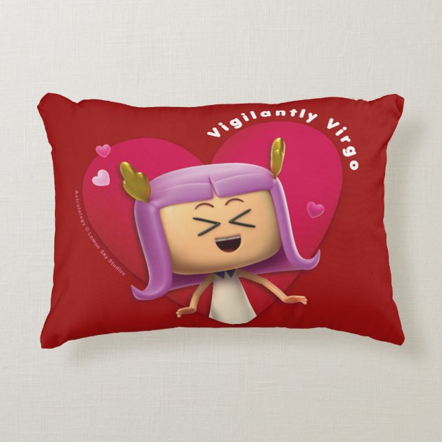 Valentines Pillow för Våg Prydnadskudde (Framsidan)