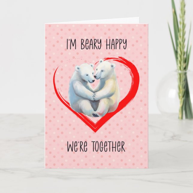 Valentines Polar Bear Card Helgkort (Framsida)
