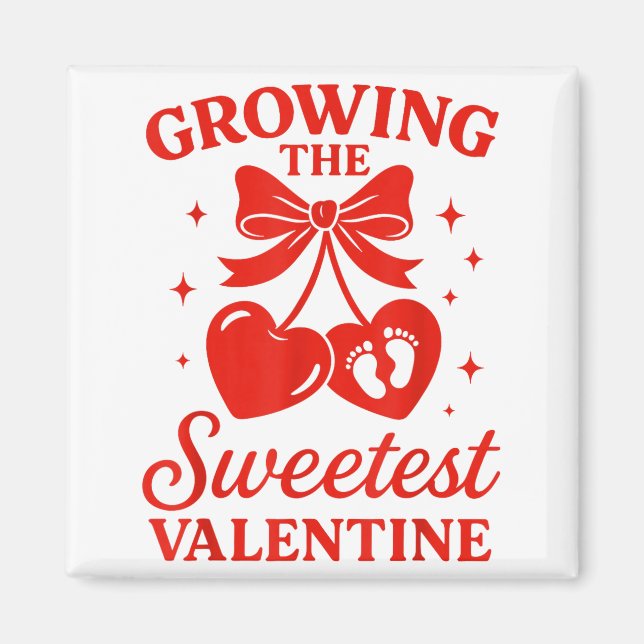 Valentines Pregnancy Announcement Growing Sweetest Magnet (Framsidan)