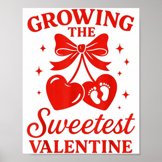 Valentines Pregnancy Announcement Growing Sweetest Poster (Framsidan)