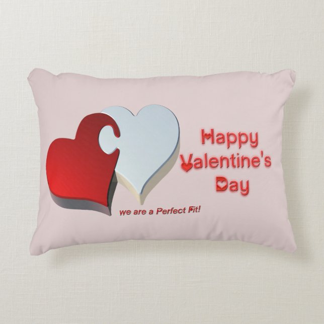 Valentines Puzzle Prydnadskudde (Framsidan)