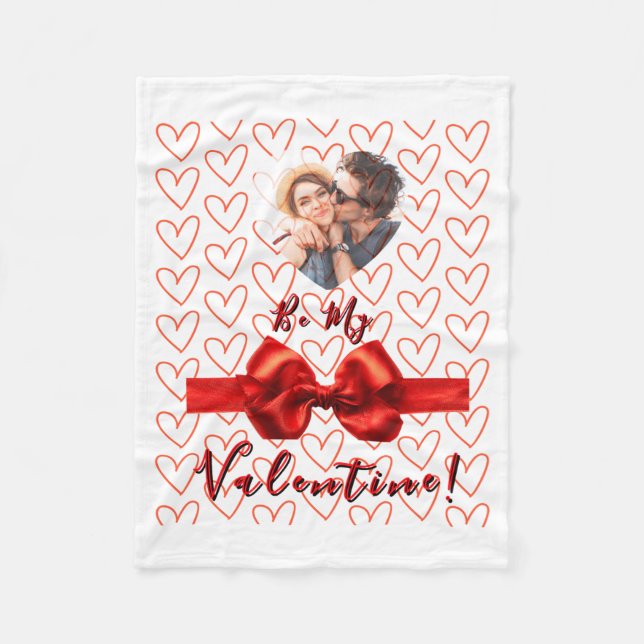 Valentines Red Nk Izable Photo  Fleecefilt (Framsidan)