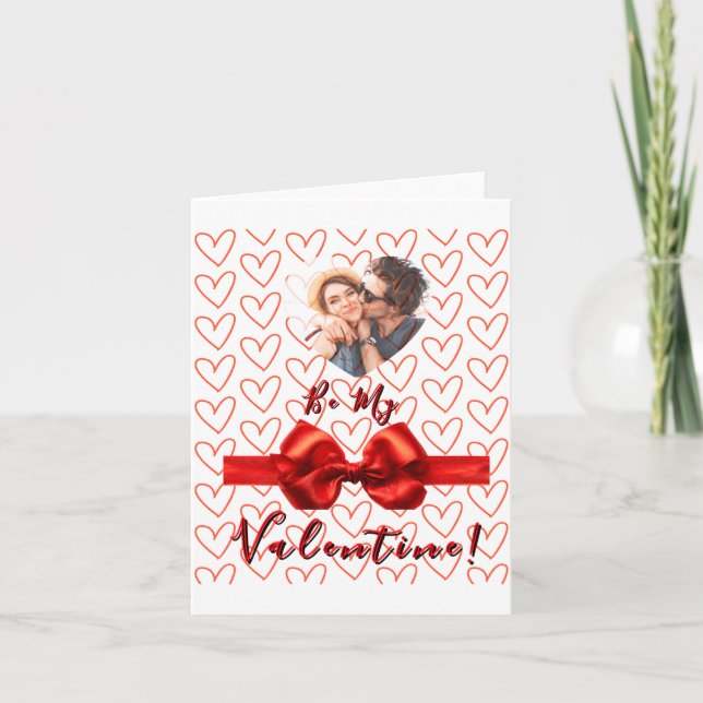 Valentines Red Nk Izable Photo  Kort (Framsida)