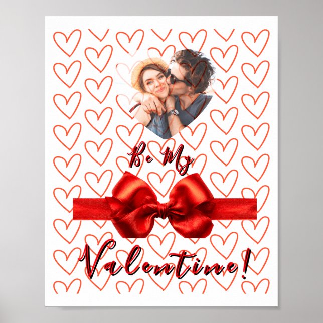 Valentines Red Nk Izable Photo  Poster (Framsidan)