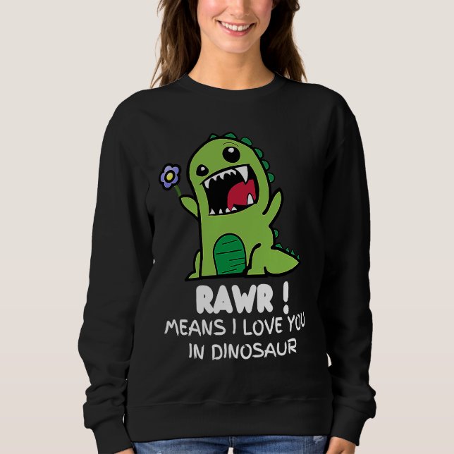Valentine's Rex Cute Dinosaur T Shirt (Framsida)