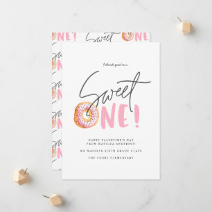 Valentines rosa girly Donut söt en modern Meddelande