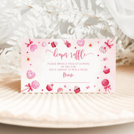 Valentines rosa hjärtblare raffel biljett tilläggskort