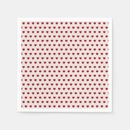Valentines rosa Red Hearts mönster Pappersservett