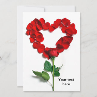Valentine's Rose heart Julkort