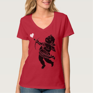 Valentines Shirt Dam Cupid Jersey Shirt Anpassning T-shirt