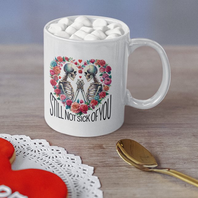 Valentines: Skeleton i Kärlek Kaffemugg (Skapare uppladdad)