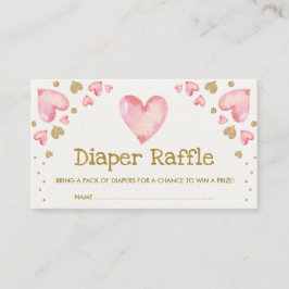 Valentines Sötnos Diaper Raffle Rosa Guld Tilläggskort