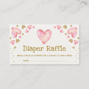 Valentines Sötnos Diaper Raffle Rosa Guld Tilläggskort
