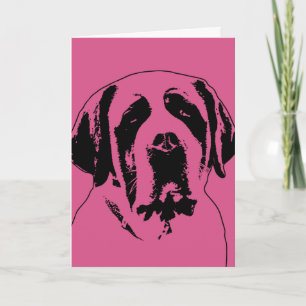 Valentines - St Bernard Silhouette Helgkort