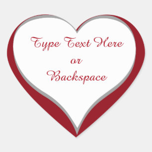 Valentines Sticker i Kärlek du sätter fingret på Hjärtformat Klistermärke