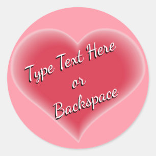 Valentines Sticker Kärlek Sticker Personalize Runt Klistermärke