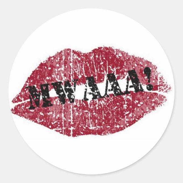 Valentines Sticker Runt Klistermärke (Framsida)