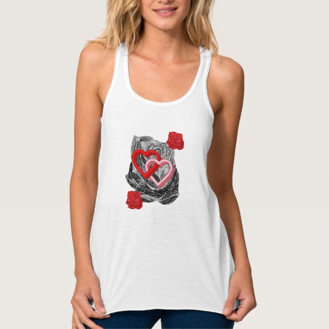 Valentines Tanktop Linne Med Racerback (Framsida)