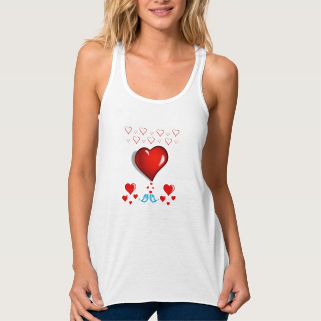 Valentines Tanktop Linne Med Racerback (Framsida)