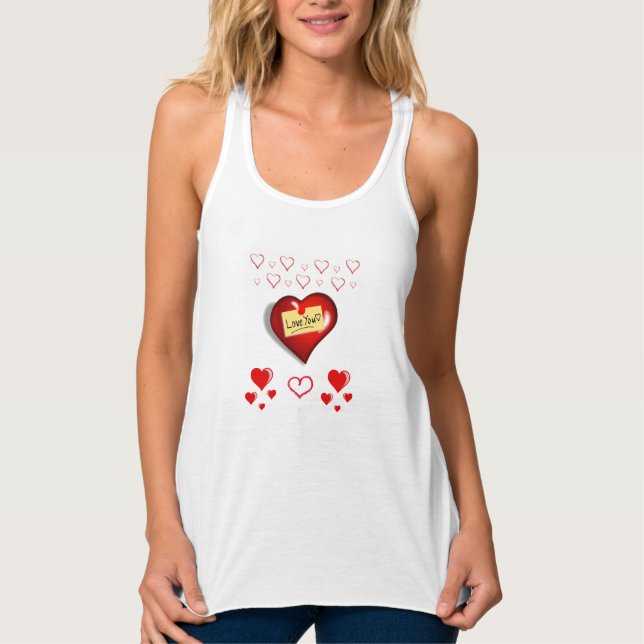 Valentines Tanktop Linne Med Racerback (Framsida)