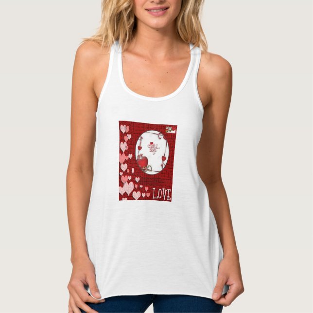 Valentines Tanktop Linne Med Racerback (Framsida)