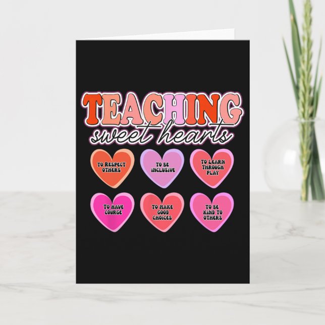 Valentine's Teacher Shirts Teaching Sweethearts, I Kort (Framsida)