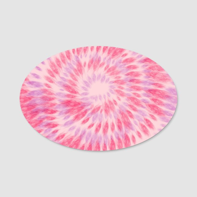 Valentines Tie Dye Mönster, Valentines day Gift Namnbricka (Framsida)